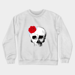 skull and rose Crewneck Sweatshirt
